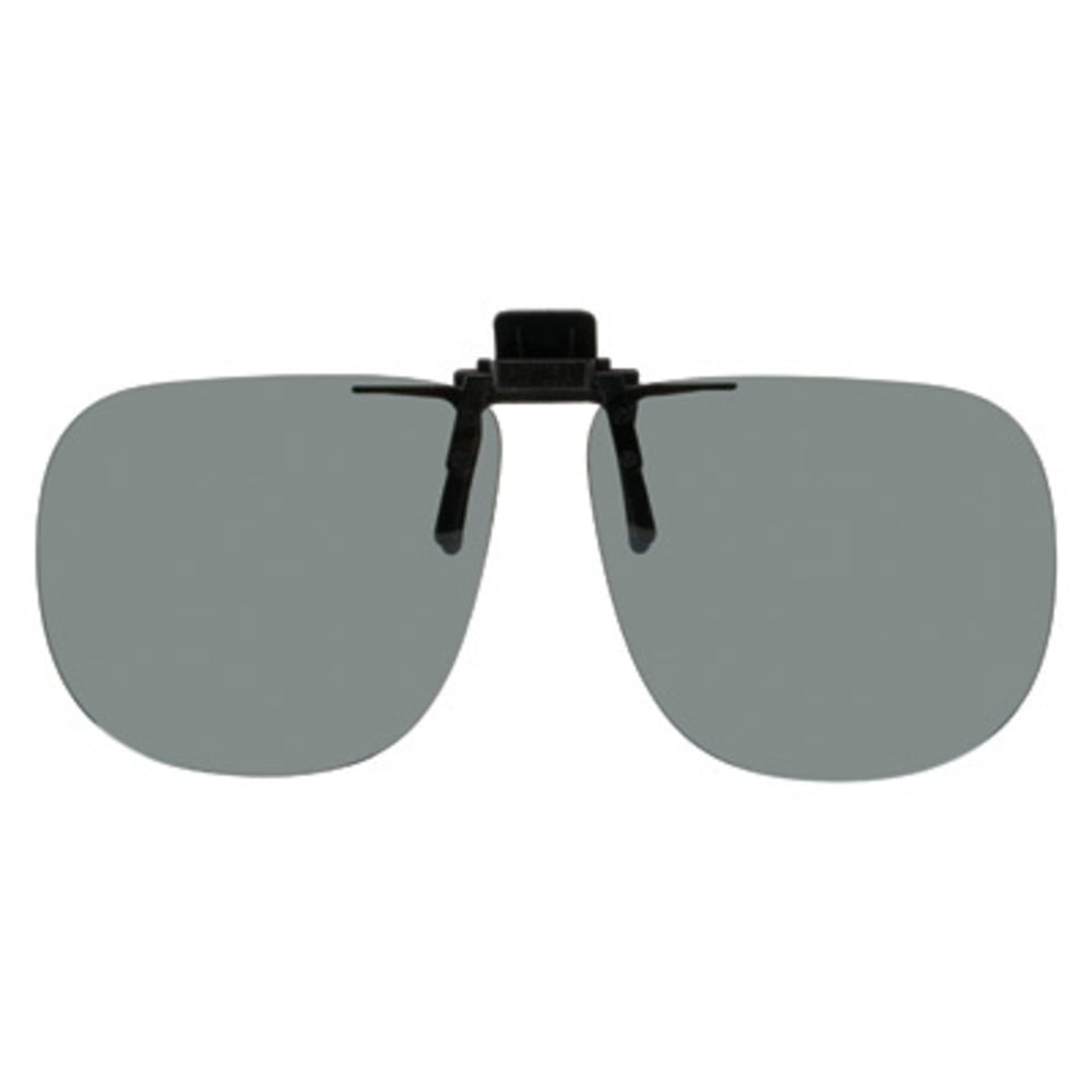 Shade Control Polarized Clipon Flipup Plastic Sunglasses Square