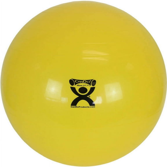 CanDoxc2xae Inflatable Stability Exercise Yoga Ball - Yellow - 18" (45 cm)
