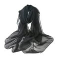 thumbnail image 2 of Outfmvch Scarf for Women Satin Scarf Scarves for Women Lightweight Head Wrap Neck Scarf for Women Scarves for Women Chiffon Scarf Black One Size, 2 of 6