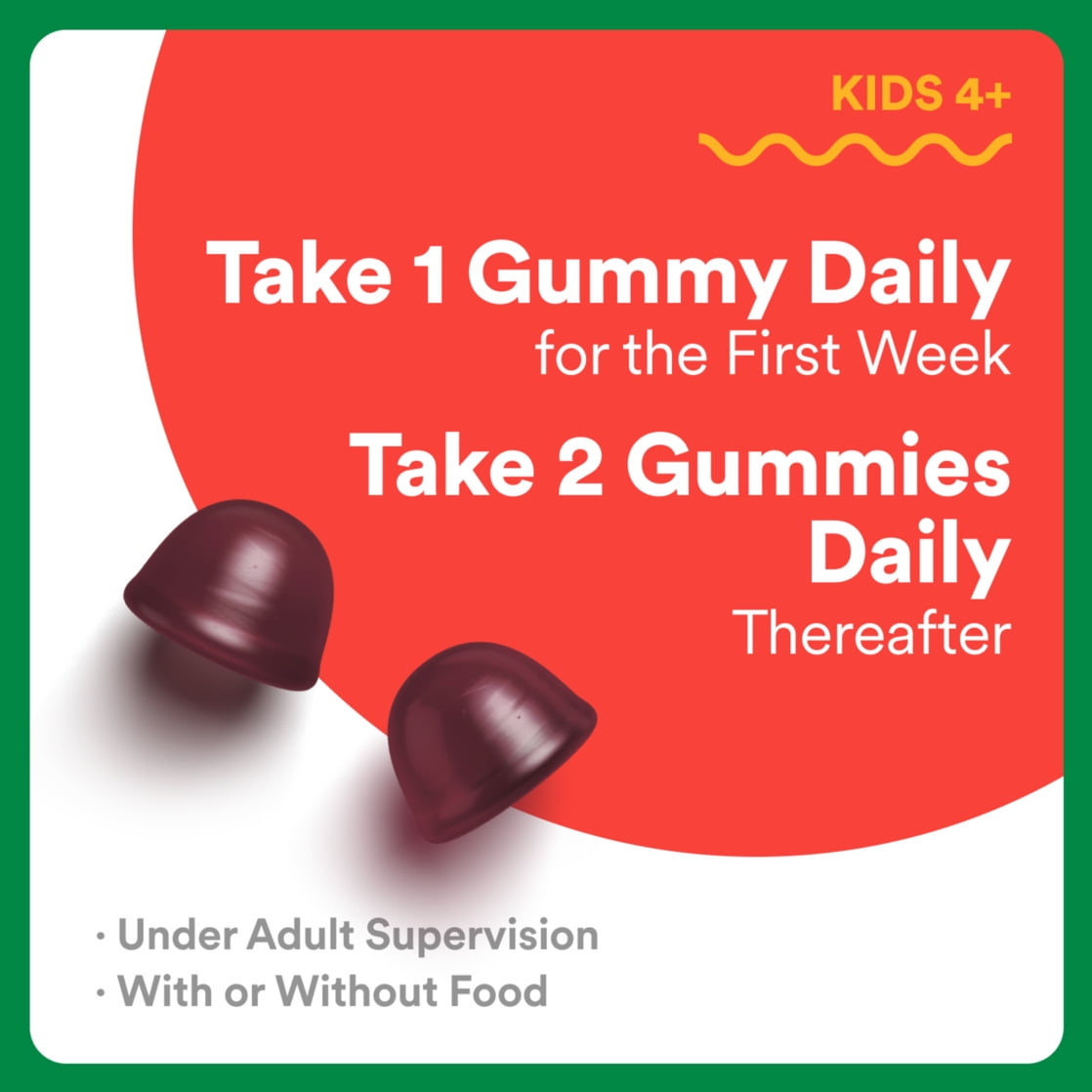 SmartyPants Kids Fiber & Veggies Supplement Gummies, Mixed Berry, 60 Count