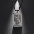 thumbnail image 1 of TEAMER Skeleton Tarot Card Necklace Stainless Steel Amulet Marigold Tarot Card Major Arcana Necklaces for Women Men, 1 of 4