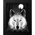 thumbnail image 2 of Davies Babies 12x14 Black Modern Framed Museum Art Print Titled - Tundra Wolf, 2 of 5