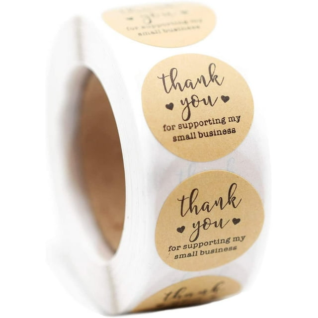 Thank You for Supporting My Small Business Sticker, Thank You Stickers, Kraft