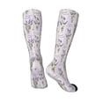 thumbnail image 4 of Fotbe Lavender Flowers print Women's Men's Novelty Crew Socks Cotton Socks Knee High Socks for Walking,Running,Nurses,Pregnancy, 4 of 9
