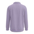 thumbnail image 5 of mgoYE Boys Quarter Zip Pullover Long Sleeve Corduroy Shirts Oversized Sweatshirts Kids Preppy Clothes Teens Hoodie 4-15T(Purple,5-6 Years), 5 of 6