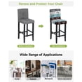 thumbnail image 3 of Laundry Room Bar Stool Covers Set of 6, Wash Dry Fold Repeat Splicing Colorful Wood Stretch Washable Bar Chair Covers with Backs, Removable Pub Counter Height Chair Cover for Kitchen Dining Room Cafe, 3 of 7