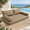 Light Brown-75*39*6in, variant on Outdoor Daybed Cushion Cover Size Mattress Bolsterow Fitted Sheet (75 * 39 6in Navy Blue)