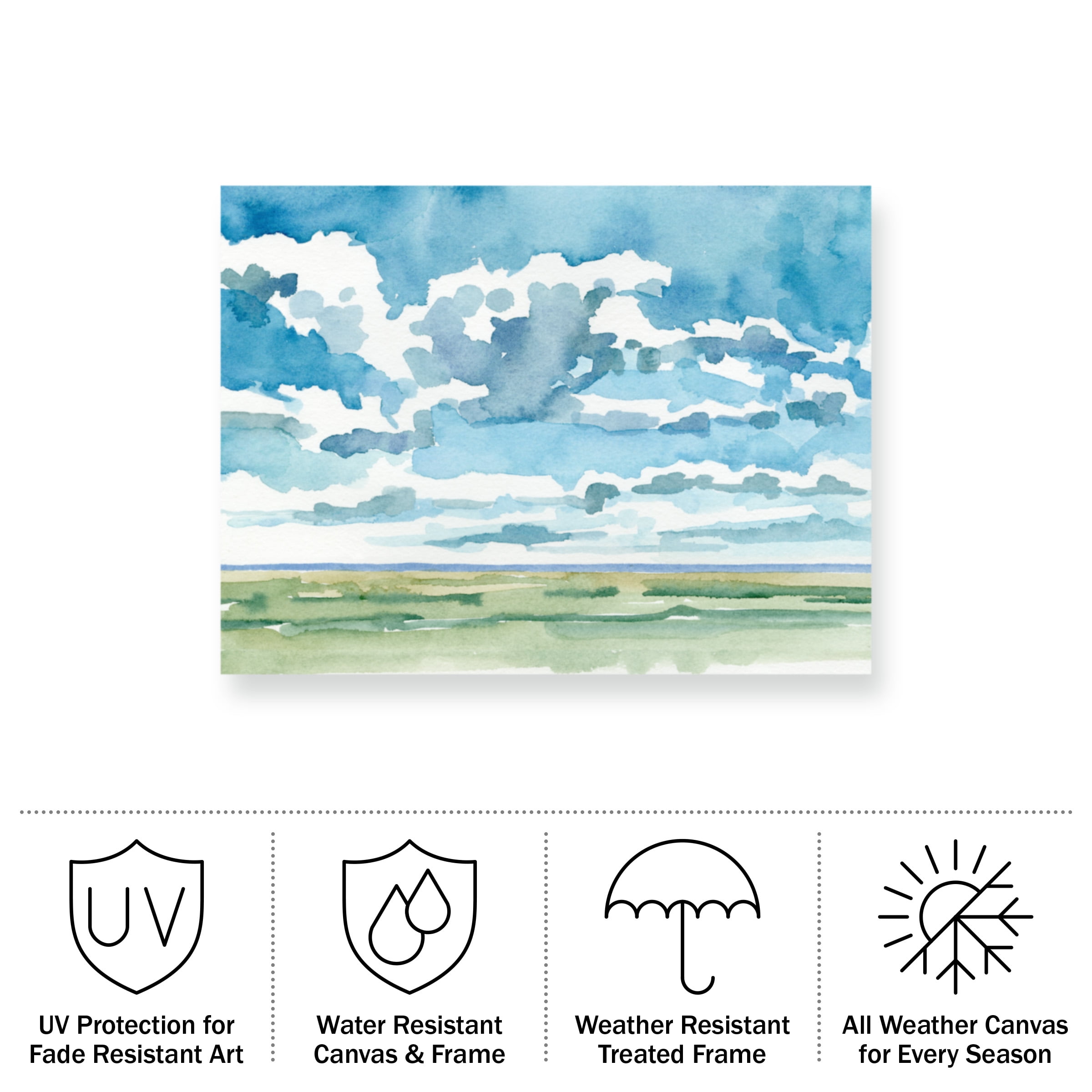 Emma Caroline 'Open Sky Study I' Outdoor Canvas 14x12
