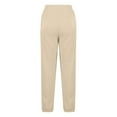 thumbnail image 7 of Rhuody Casual Pants For Womens Wide Leg Pants High Waist Trousers Elastic Waistband Wear Fall Winter Athleisure Bottoms Casual Wear Beige L, 7 of 7