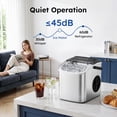 thumbnail image 3 of Simzlife Portable Ice Maker Countertop, 26 lbs/24H, 9 Bullet-Shaped Ice in 6 Min, Self-Cleaning Portable Ice Maker for Kitchen, Home, Office, RV, Stainless Steel, 3 of 11