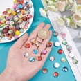 thumbnail image 3 of 200PCS 12MM Flower Printed Glass Cabochons Flatback Dome Cabochons Pendant for Jewelry Making, 3 of 5