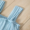 thumbnail image 3 of PatPat Toddler Girls Summer Clothes 2pcs Baby Outfit Sets Loose Chiffon Pleated Sleeveless Cami and Shorts Set, Light Blue, 9-12M, 3 of 6