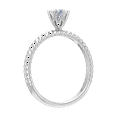thumbnail image 2 of 3/8 Carat Prong Set Diamond Engagement Ring Band in 14K White Gold (Ring Size 5.25), 2 of 5