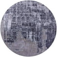 thumbnail image 1 of Ahgly Tapis Rond Lavable en Machine Intérieur Industriel Moderne Violet Bleu Marine, 3 Pieds Rond, 1 of 7