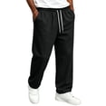 thumbnail image 2 of Mens Plus Size Sweatpants Casual Loose Fit Joggers Solid Color Lounge Athletic Pants 2026 Black M, 2 of 8