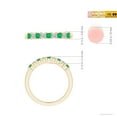 thumbnail image 6 of ANGARA Natural Square Emerald and Princess Diamond Semi Eternity Wedding Ring in 14K Yellow Gold for Women (Size-2.2mm) | May Birthstone, Anniversary, Jewelry Gift for Women | Natural Emerald Ring, 6 of 10