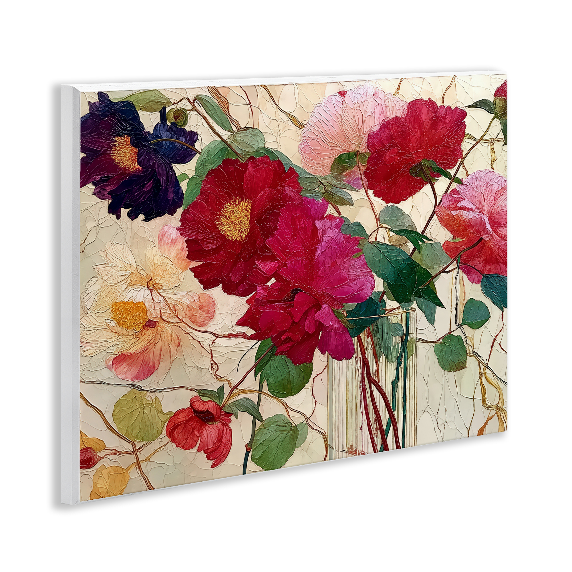 Haiku Flower Vase Wall Plaque Art, design by Annabelle Hall