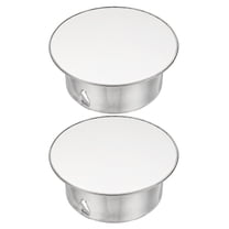 Uxcell Chimney Hole Cap, 2 Pcs 90mm(3.5 Inch) Tightness Adjustable Round Stainless Steel Flue Hole Cover Stove Pipe Cap Pipe Cover for Kitchen Balcony Sewer, Silver Tone