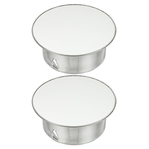 Uxcell Chimney Hole Cap, 2 Pcs 90mm(3.5 Inch) Tightness Adjustable Round Stainless Steel Flue Hole Cover Stove Pipe Cap Pipe Cover for Kitchen Balcony Sewer, Silver Tone