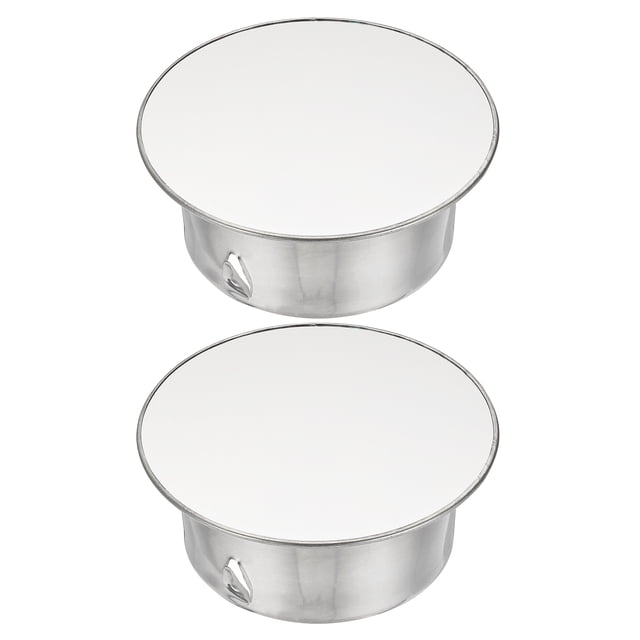 Tapa de Agujero de Chimenea Uxcell, 2 Pcs 90mm(3.5 Pulgadas) Ajustable en Tensión Redonda de Acero Inoxidable Cubierta de Agujero de Tubería de Estufa para Cocina Balcón Alcantarilla, Tono Plateado