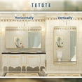 thumbnail image 3 of Tetote  Modern Metal Frame Wall Mounted Bathroom Vanity Mirror 60x36 - Gold, 3 of 7