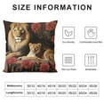 thumbnail image 5 of COMIO Rose Flower Pillow Covers, Animal Lion Print Throw Pillow Covers For Kids Teen Office Sofa Couch Bed Bedroom Decor, Floral Cushion Cases, Modern Decorative Pillow Covers, 5 of 5