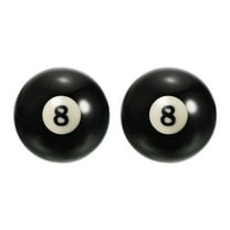 Uxcell 2-1/16" #8 Ball Billiard Replacement Ball, Pool Ball Standard Regulation Size for Billiard Room, Black 2Pcs