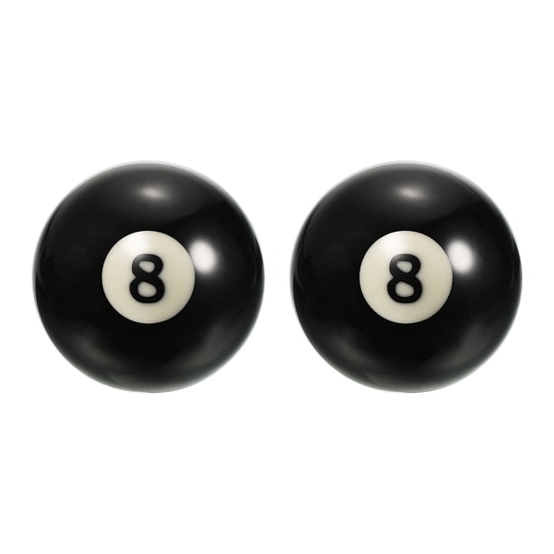 Uxcell 2-1/16" #8 Bola de Billar de Reemplazo, Tamaño Estándar de Bola de Billar para Sala de Billar, Negro 2Pcs