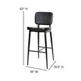 thumbnail image 6 of Flash Furniture Kenzie Square Adjustable Mid Back Barstool, Black, 6 of 14