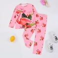 thumbnail image 3 of ATAIKU 3-8Y Toddler and Little Girl Pajamas Set Kids Long Sleeve Tee and Pants Flamingo Sleepwear Girls 2-Piece Jammies, 3 of 10
