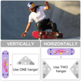 thumbnail image 4 of 4 Pcs Support Mural pour Skateboard, Support en Métal avec Trous pour Vis pour Rangement d'Affichage de Planche à Roulettes, 4 of 5