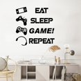 thumbnail image 1 of Adhesivos de pared Eat Sleep Game Repeat Cartoon Gaming, 59 x 59 cm, 1 of 2
