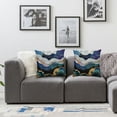 thumbnail image 3 of Acheng Blue and Gold Marble Square Throw Pillow Case Decorative Cushion Cover Pillowcase Suitable for All Season Pillow Case for Room Bedroom Sofa Chair,2 Pcs White, 3 of 6