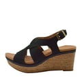 thumbnail image 2 of Clarks Women's Shoes Elleri RAE Leather Platform Wedge Sandals 71961, 2 of 5