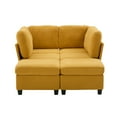 thumbnail image 2 of Modular Sectional Sofa, Freely Combinable 6-Seat Convertible Sectionals with Chaise, U Shaped Oversized Sectional Couches with Storage Ottoman for Home Apartment Office (Yellow), 2 of 10