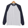 thumbnail image 5 of Holzkary Sweatshirts for Women Hoodies Round Neck Long Sleeved T Shirt Loose Cotton Color Blocked Top Graphic Printed Pullover Top Comfy Fall Winter Outfits Clothes 2025 Fashion Navy L, 5 of 8