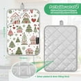 thumbnail image 6 of Yayeee Pot Holders Kitchen Heat Resistant with Pocket 7"x9.8" Cotton Oven Cooking Hot Pads, Green Nordic Style Christmas, 6 of 7