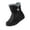 Black, variant on Winter Boots,Women Mid-Calf Fleece Lined Waterproof Snow Boots, Pull Tab Slip-On for Cold Weather Hiking, Fully Insulated Interior Retains Warmth for Fall Winter Daily Outdoor Commutes,Wine 5.5