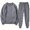 Grey, variant on Kids 2 Piece Outfits Solid Raglan Crewneck Sweatshirt and Drawstring Jogger Pants, Boys Girls Hoodieless Soft Casual Tracksuit for Daily Loungewear Play(Grey,4-5 Years)