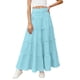 thumbnail image 1 of Vestido de Fiesta de Navidad de las Niñas de Verano Color Sólido Elástico de la Cintura Nudo Completo Falda Vestido Midi, Lindo Traje de Vacaciones, 1 of 8