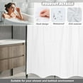 thumbnail image 4 of Dznils White PEVA Shower Curtain Liner Bathroom with Hooks Mildew Resistant Waterproof, 72" W x 72" H, 2 Pack, 4 of 10