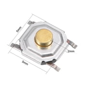 10PCS 5x5x2mm Momentary Panel PCB SMT Push Button SPST Tactile Tact Switch
