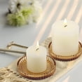 thumbnail image 3 of HofferRuffer Set of 6 Hurricane Pillar Candle Holders, 3.8 Inch Round Glass Candle Plate for Table Centerpieces, Wedding Party and Home Decor, Amber, 3 of 8