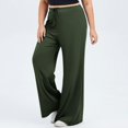 thumbnail image 2 of Women High Waisted Plus Size Yoga Pants Stretchy Wide Leg Yoga Trousers With Pockets Baggy Workout Running Leggings, 2 of 6