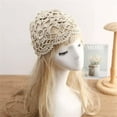 thumbnail image 2 of Women's Flower Crochet Hat Handmade Cotton Hollow Out Y2k Summer Beach Beanie, 2 of 6