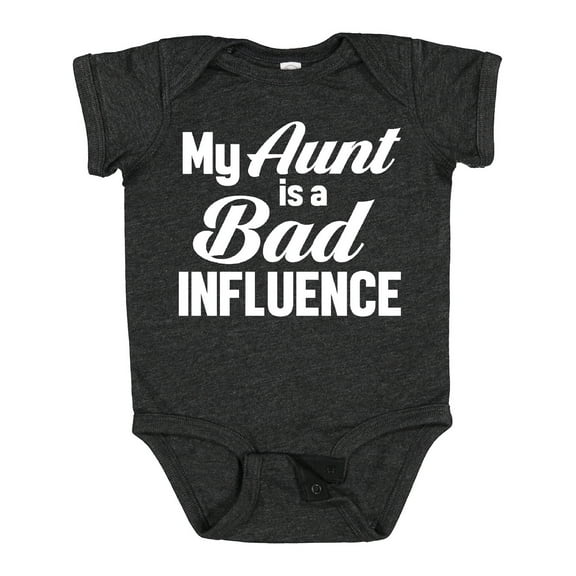 Inktastic My Aunt is a Bad Influence Boys or Girls Baby Bodysuit
