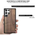 thumbnail image 3 of Solid Wood Case for Samsung Galaxy S22 Ultra, Luxurious Natural Wood Slim Case with Drop Tested Shockproof Bumper and Camera Lens Protection Cover for Samsung Galaxy S22 Ultra, MW Walnut, 3 of 16