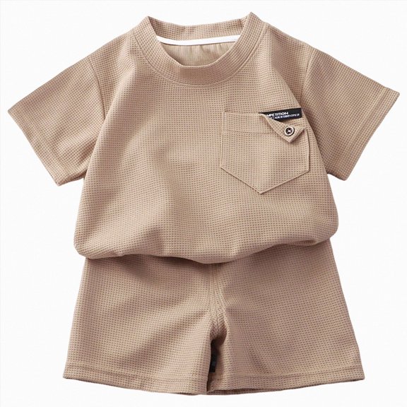 Toddler Kids Baby Boy Summer Clothes Sets 6 12 18 24 Months 2T 3T 4T 5T 6T Solid Print Short Sleeve Tops Solid Shorts Outfits Kaprioy Baby Boy Clothes
