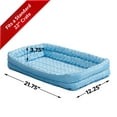 thumbnail image 4 of Midwest Homes for Pets QuietTime Double Bolster Dog Bed & Crate Mat Blue, 22 Inch, 4 of 4