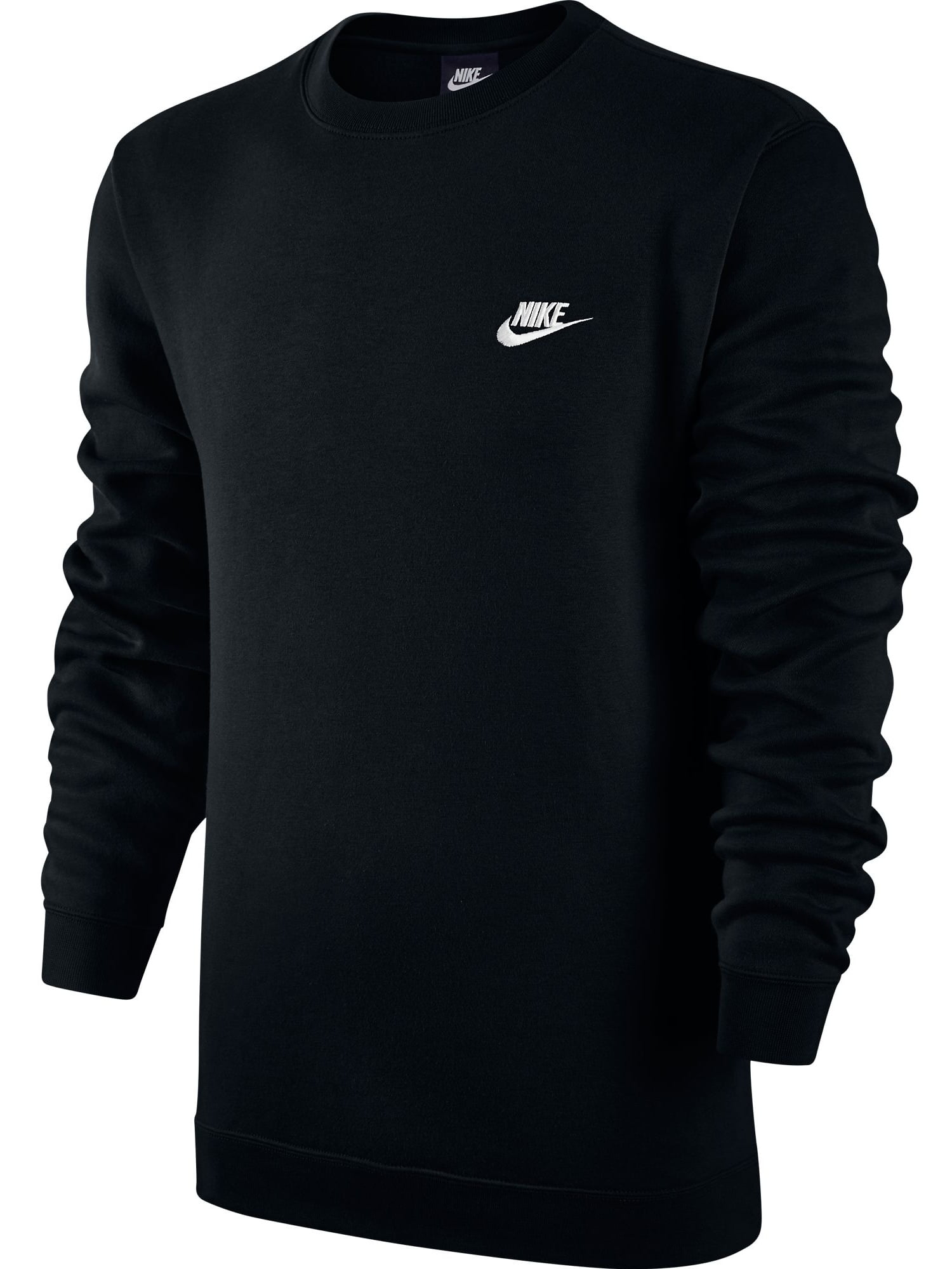 Nike Club Fleece Crew Neck Men's T-Shirt Black/White 804340-010 ...